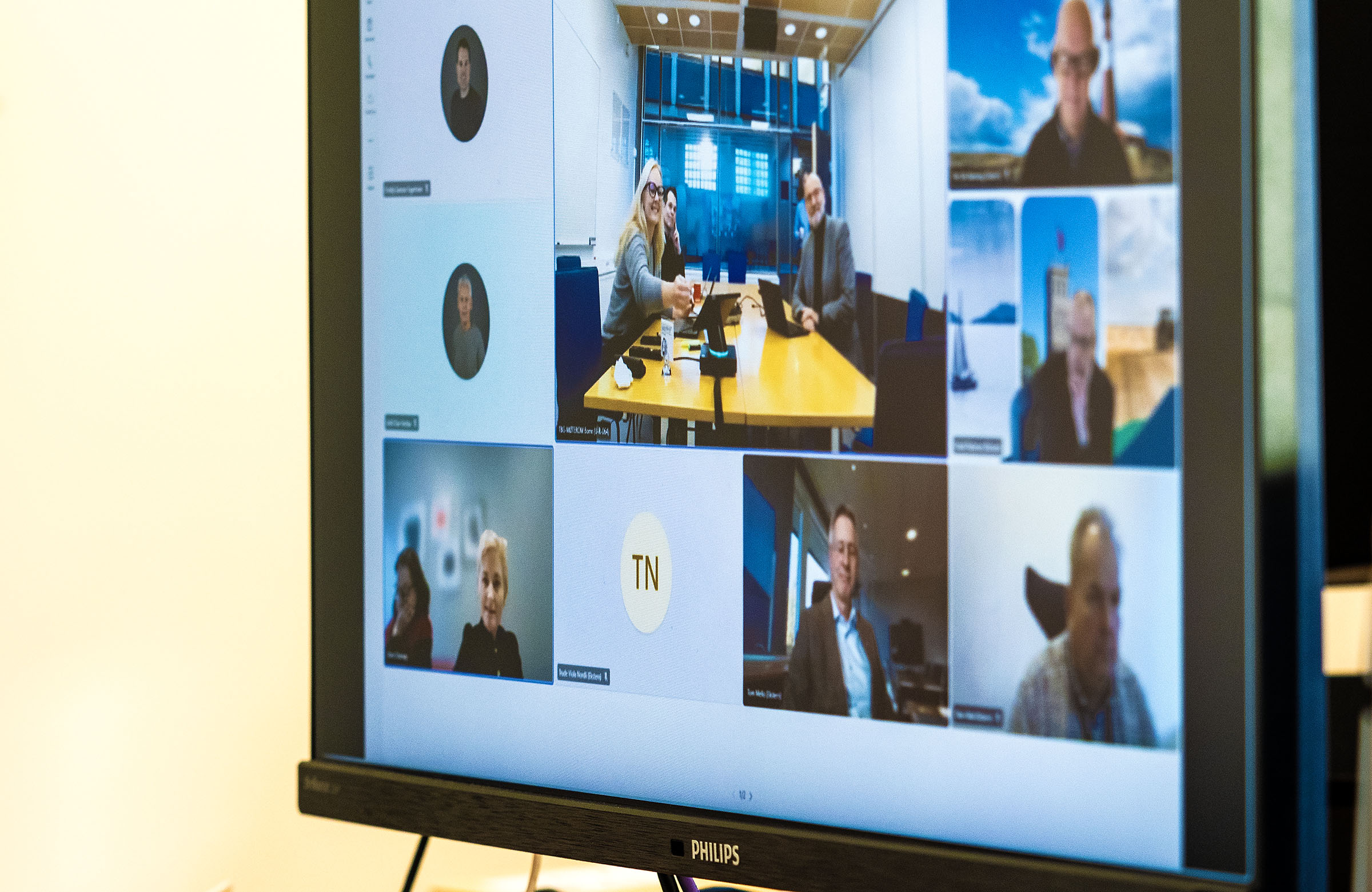 Foto av dataskjermen fra det digitale OSG-møtet, teamsmøtet, 1. november 2024