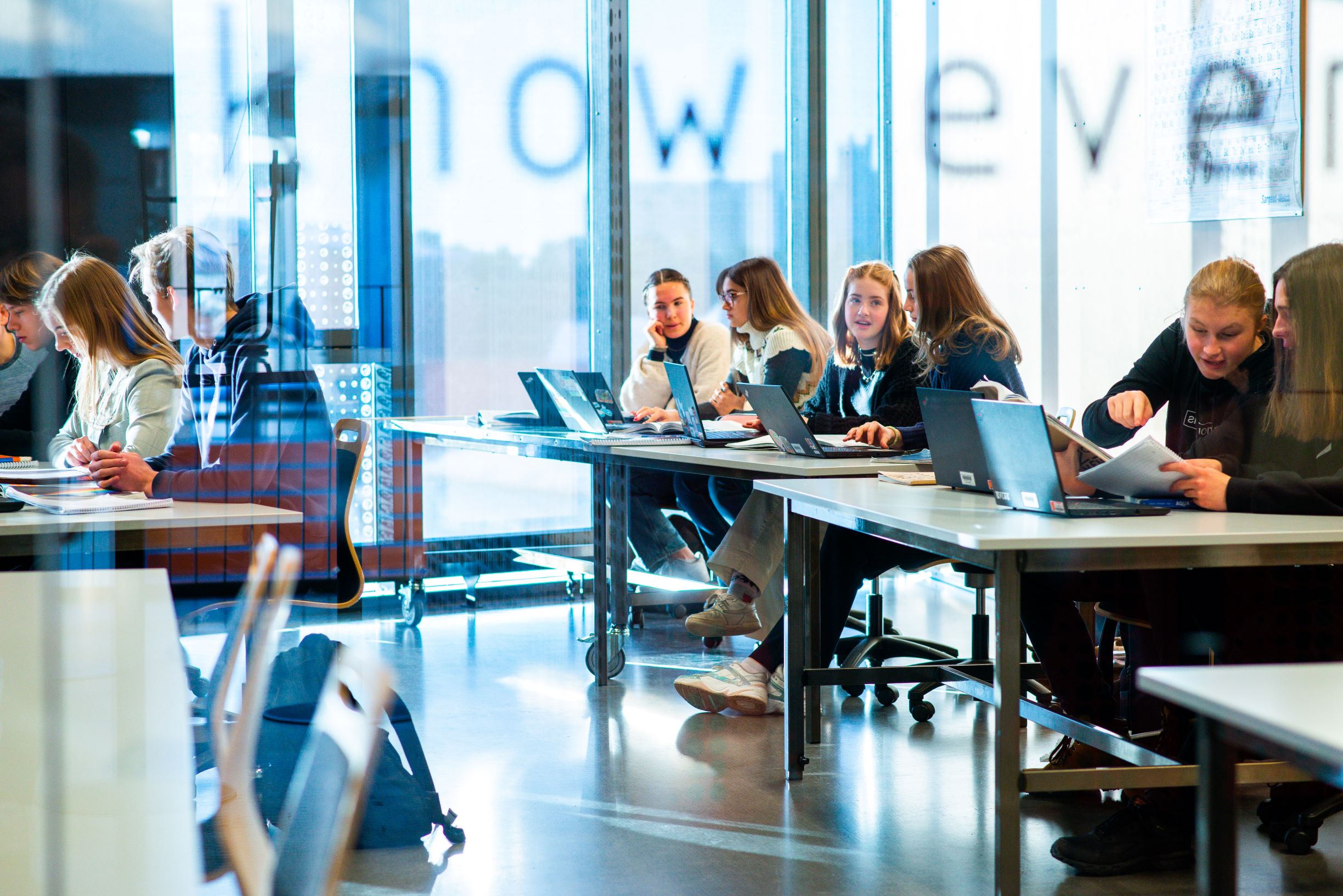 Elever i klasserommet