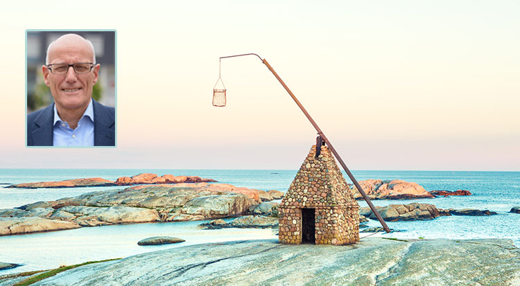 Foto fra Verdens Ende og innfelt foto av fylkesdirektør, Arve Semb Christophersen