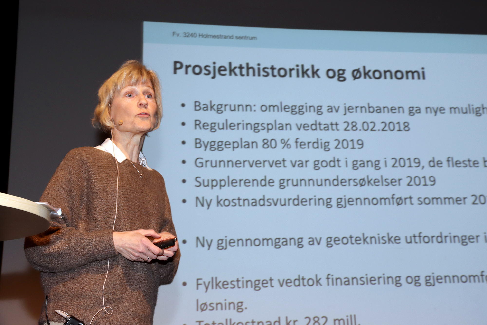 Prosjektleder Grethe Bodholt ledet informasjonsmøtet