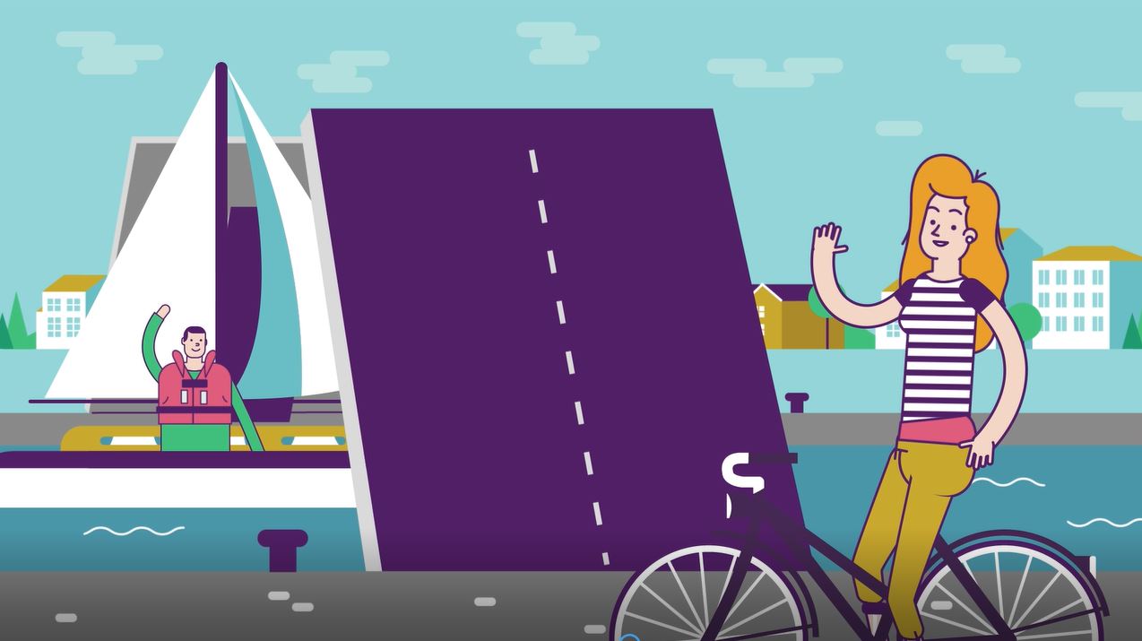 Skjermbilde av animasjonsfilmen om Fastlandsforbindelsen i Bypakke Tønsberg-regionen