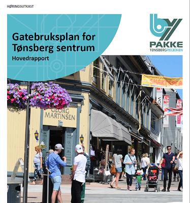 Bilde av forsiden til Gatebruksplan for Tønsberg sentrum