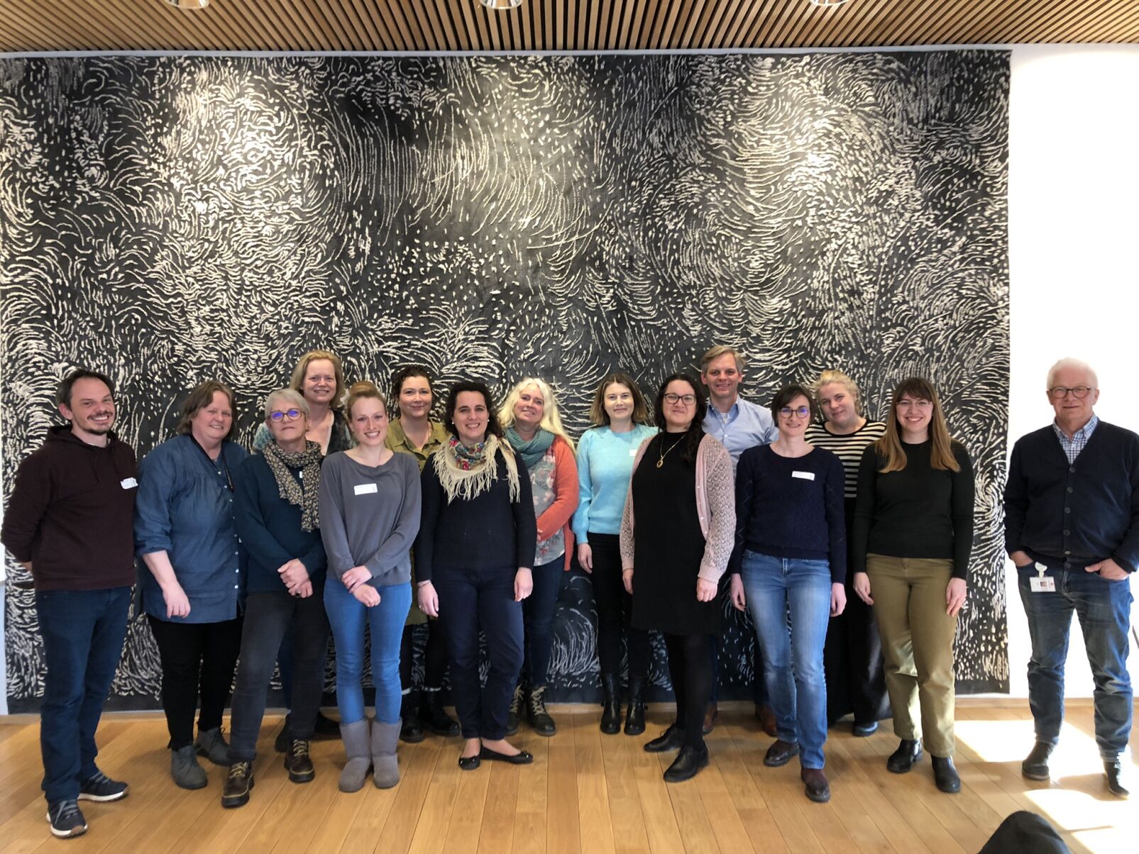 En gruppe voksne som har deltatt i Erasmus prosjektet