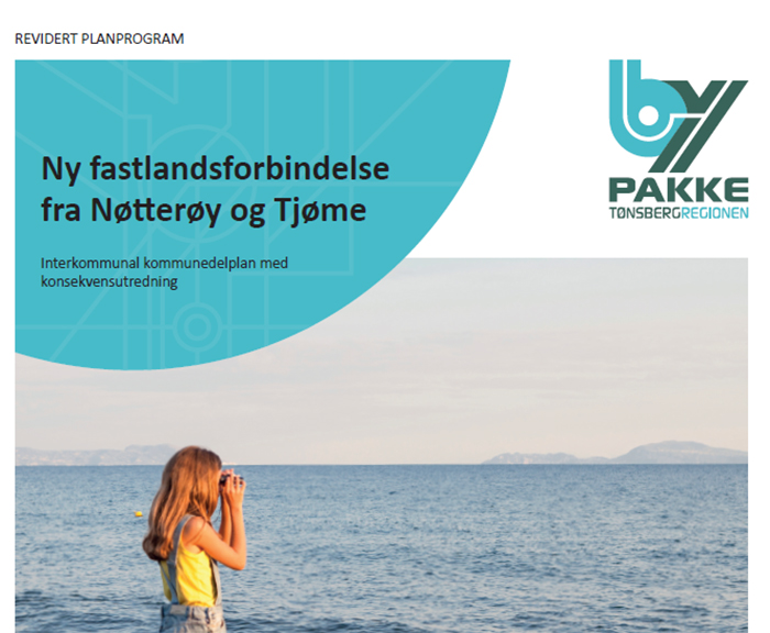 Forsiden til revidert planprogram for ny fastlandsforbindelse fra Nøtterøy til Tønsberg
