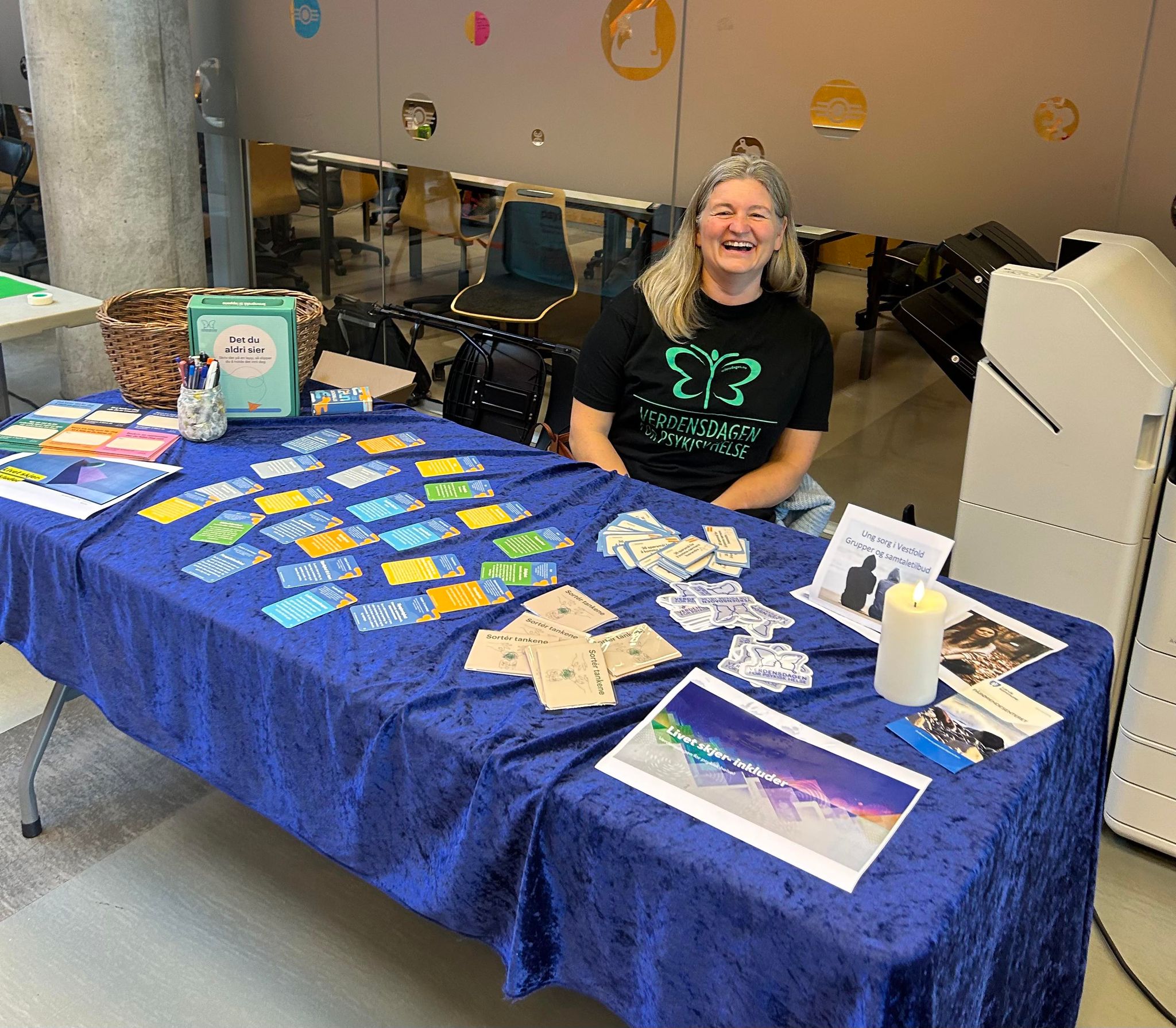 Stand under markeringen av verdensdagen for psykisk helse